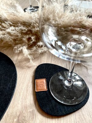 Zoom bild av EPYC O Black glasunderlägg 