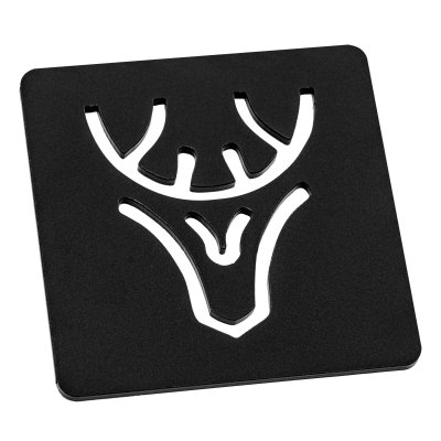 Zoom bild av Glasunderlägg svart fyrkantig