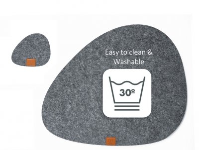 Zoom bild av EPYC O Grey glasunderlägg 